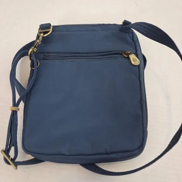 Travelon Anti-Theft RFID Passport Crossbody Bag Navy Blue Handbag Purse - Picture 2 of 13